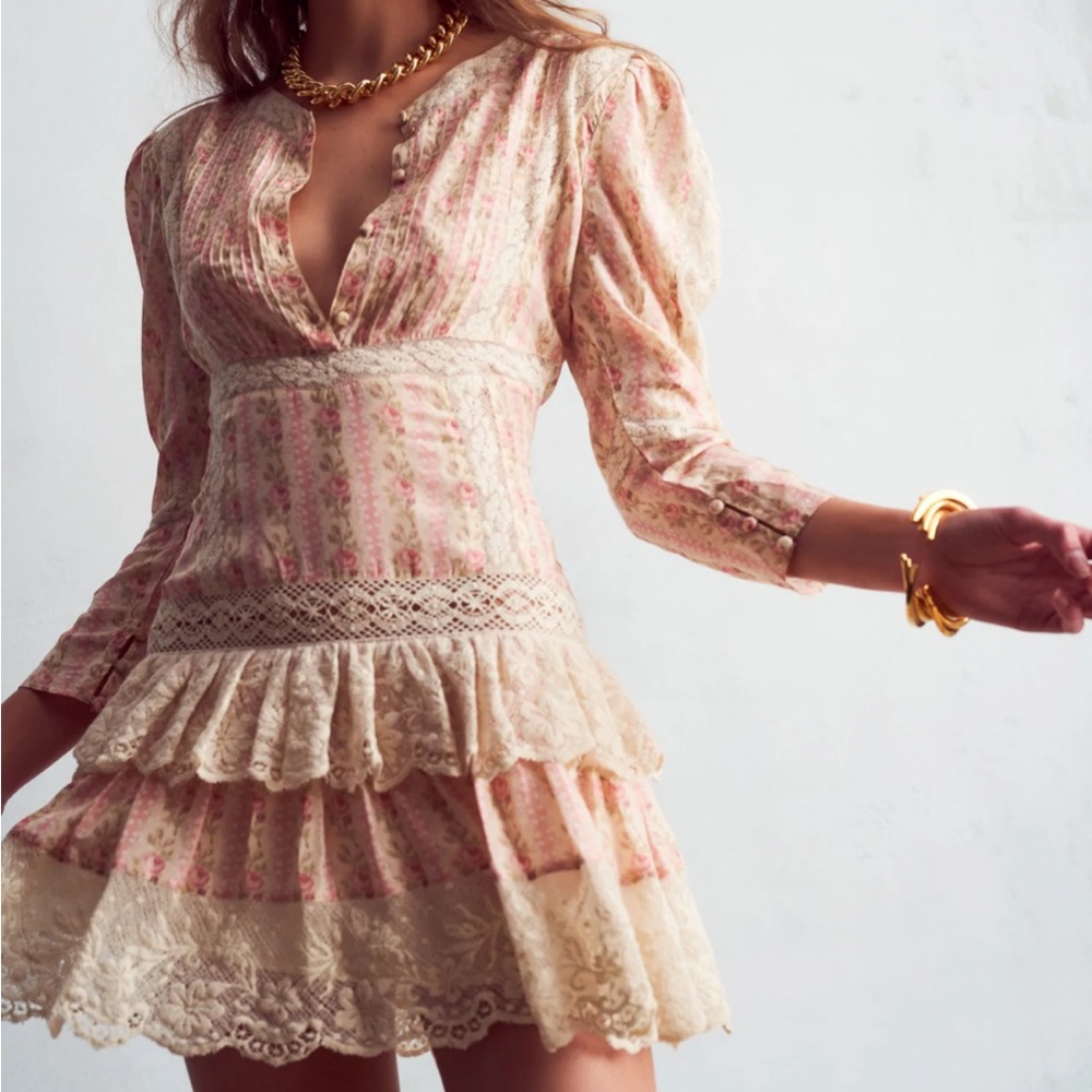 LOVESHACKFANCY Silk Dress Heirloom